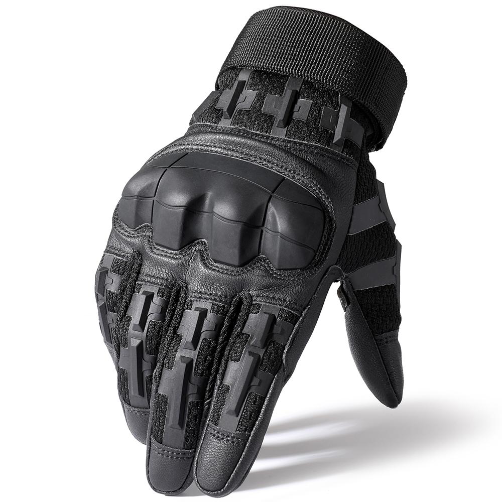 PU Leather Full Finger Touch Screen Gloves Hiking Cycling Training Climbing Airsoft Hunting Non-slip Protective Gear