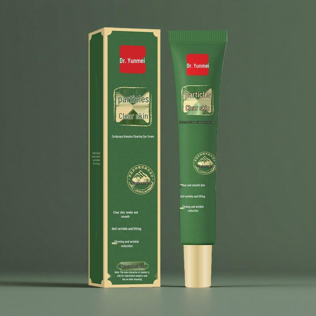 Cordyceps Essence Eye Cream: Hydrates, Nourishes, Brightens, Reduces Fine Lines for Clear Skin.