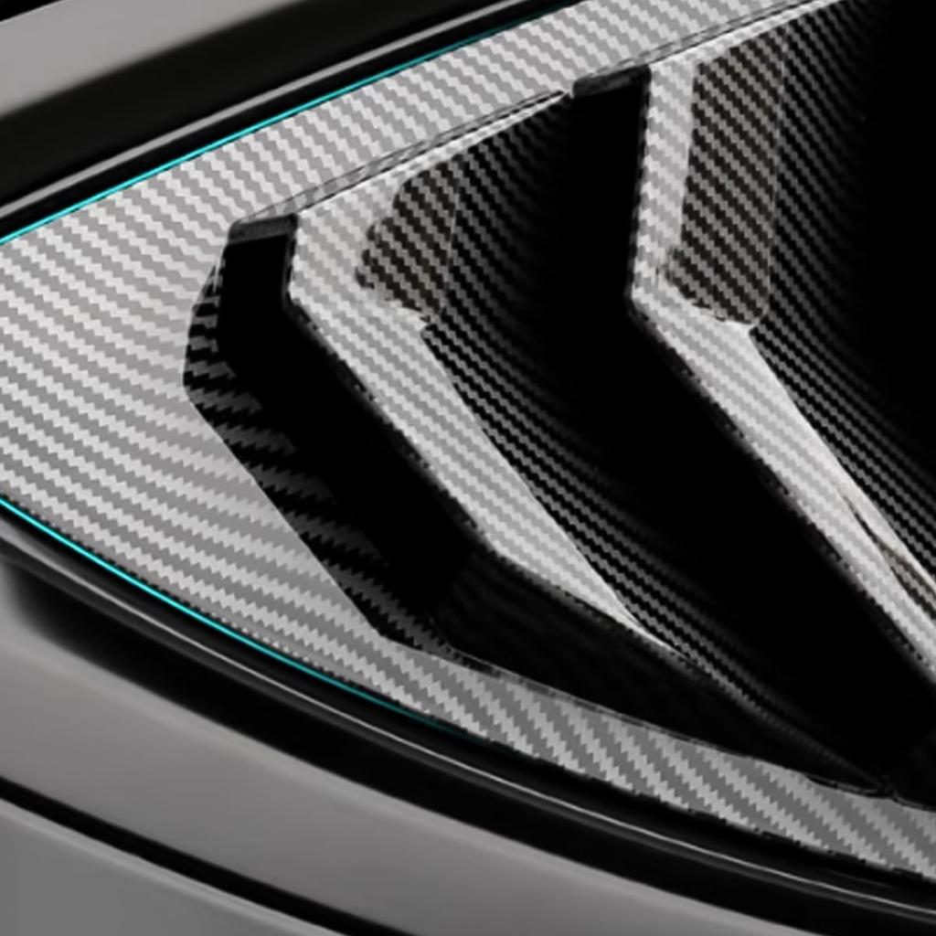 for Kia K5 Optima 2016-2020 Exterior Accessories Sporty Car Rear Side Window Louvers Air Vent Scoop Shades Cover Trim Blinds 2PCS(Carbon Fiber)