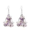 Hand Wound Natural Gravel Crystal Agate Amethyst Yoga Earrings Earrings E14 Fresh And Sweet