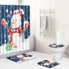 Christmas Bathroom Four-Piece Combination Set Household Door Mat Bedroom Floor Mat Living Room Carpet
