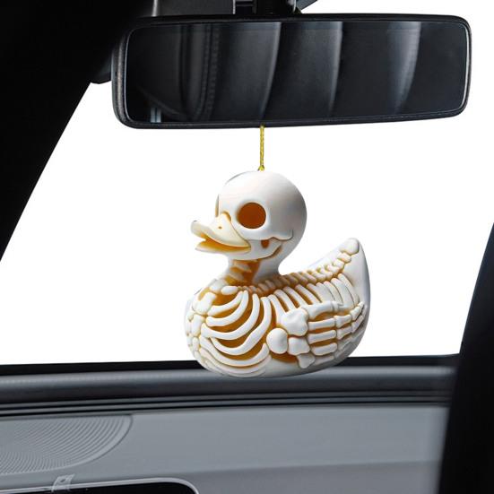 Skelett Ente Auto Spiegel Hängende Ornament süße Katze Charme Schlüsselanhänger Anhänger Acryl