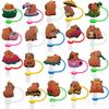 Cute Capybara 10mm Straw Cap Compatible with Stanley Cup Accessories Decoration Dustproof Straw Stopper Silicone Straw Cap