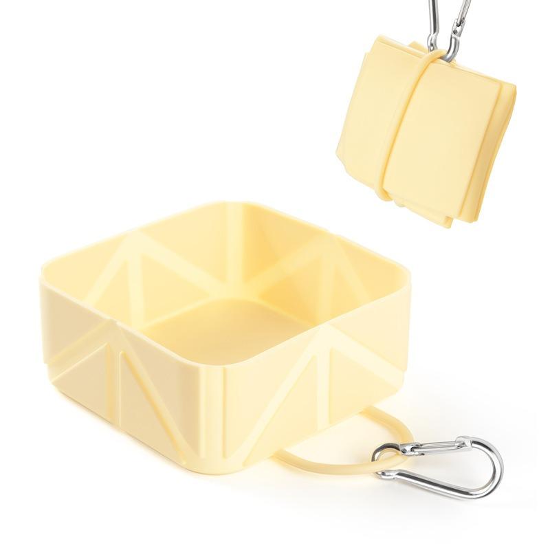 Folding Bowl Pet Out Silicone Portable Outdoor Drinking Water Dog Basin Cat Bowl Camping Bowl