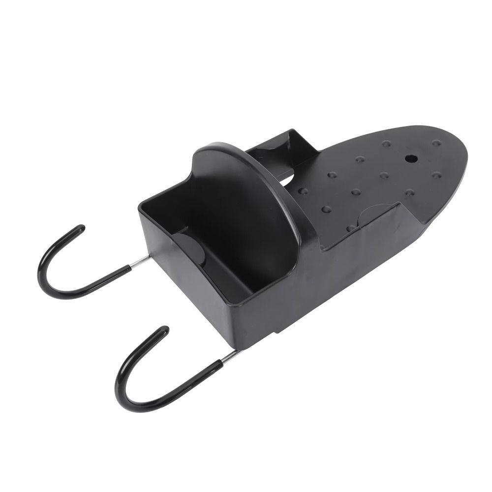 Two-in-One Hooks Ironing Board Hanger Black White Storage Rack Portable Iron Holder Household