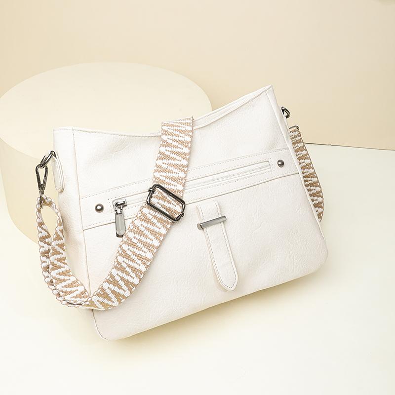 Women's PU Messenger Bag Mother Bag Large Capacity Multi-layer Commuting Shoulder Bag