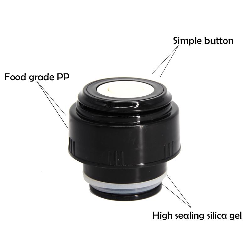 Tapa de termo de 4,5 cm/5,2 cm, tapa de repuesto para taza de viaje, tapa de termo para exportación, color negro