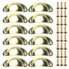 12Pcs Shell Furniture Handles Cabinet Pulls Drawer Knobs Half Moon Kitchen Cupboard Wardrobe Door Handle Antique Hardware