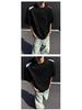 Unisex American Patchwork Short Sleeve T-shirt - Casual Summer Style, Loose Fit Round Neck.