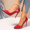 High-heeled Pumps Women Spring Autumn Shallow Mouth Single Shoes Apricot Thin Heeled Ladies Dress Pointed Fashion Women's Shoes