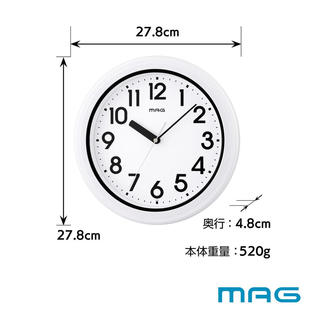 MAG Wall Water Dressing Continuous Second Diameter Pladeguard Noah Precision Clock, Analog, Waterproof, Dustproof, Kitchen, Area, Factory, Room,