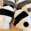 Mignons Gants Demi-Doigts Panda Dessin Animé Moufles en Peluche Nouveaux Gants Chauds Femmes