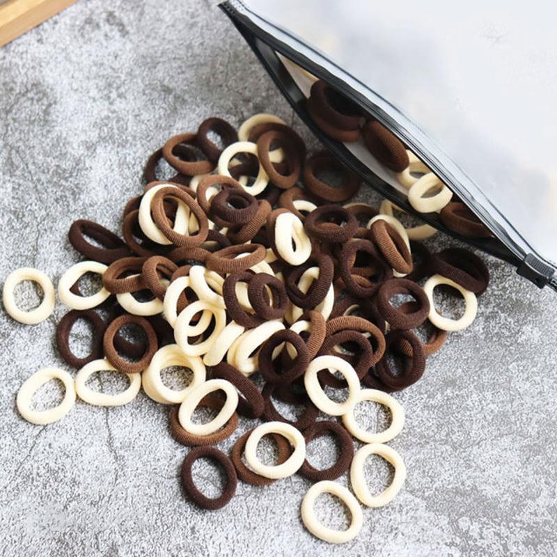 50/100 Stück Kinder elastische Haarbänder Mädchen Gum Scrunchie Gummiband für Kinder Nylon Haargummis Stirnband Baby Haarschmuck