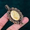 Fossil coral pendant handmade designer jewelry copper wire wrapping pendant natural gemstone jewelry unique jewelry stylish jewelry for gift