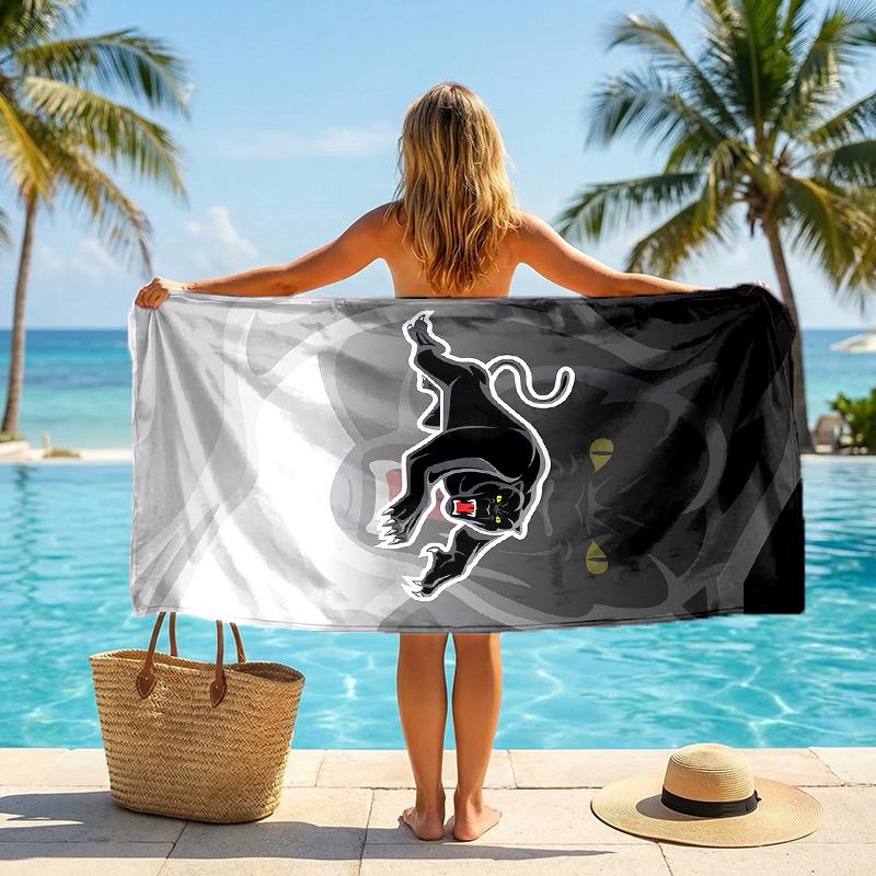 Panthers Fashion Beach Towel: Ideal for Summer Adventures Soft, absorbent and quick drying suitable for swimming and bathing