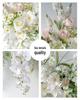 White Wedding Floral Art Wall Hanging Decoration - Artificial Flowers for Outdoor Event and Ceremony Background Arrangement
