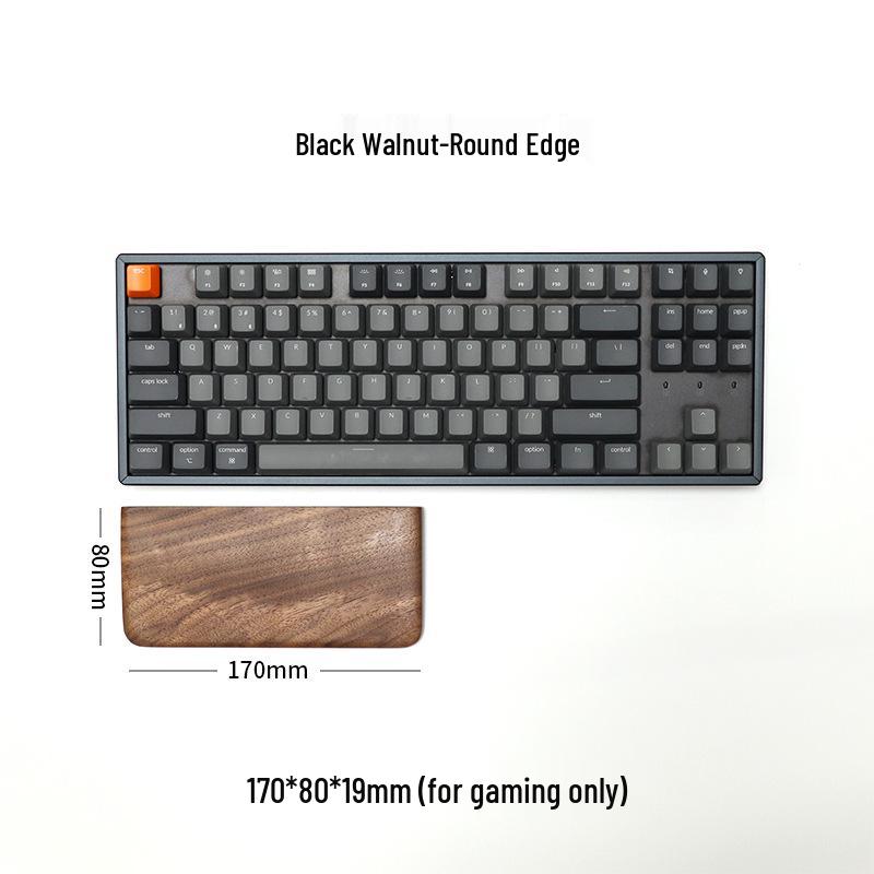 Black Walnut Solid Wood Keyboard & Mouse Wrist Rest Pad