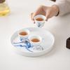 Underglaze Hand-painted White Porcelain Tea Cup Household Small Teacup Tea Bowl Cup Smell Cup Kung Fu Tea Set Master Cup