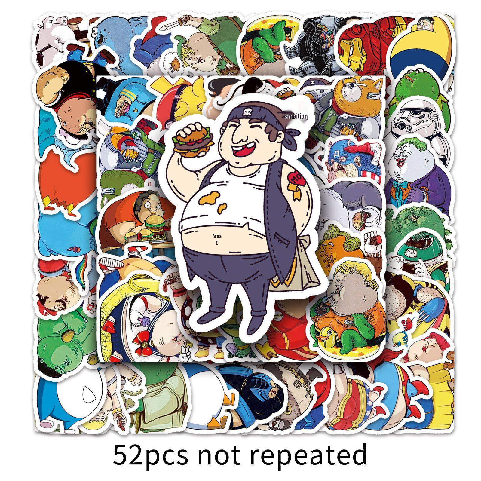 51-Piece Fat Hero Suitcase & Gadget Graffiti Sticker Set