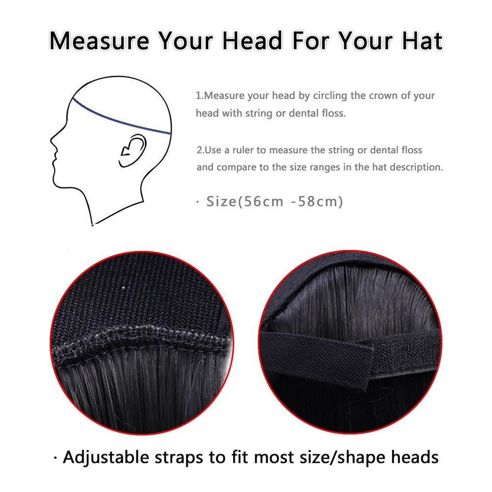 Perucă de păr sintetică șapcă de baseball damă Peruci scurte și drepte pentru femei Petrecere de zi cu zi Negru maro Perucă reglabilă natural Connect