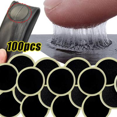 50-100pcs Bicycle Glue-free Tire Patches Bike Tire Patch Tool Without Glue No-glue Adhesive Quick Drying Bike Accessories