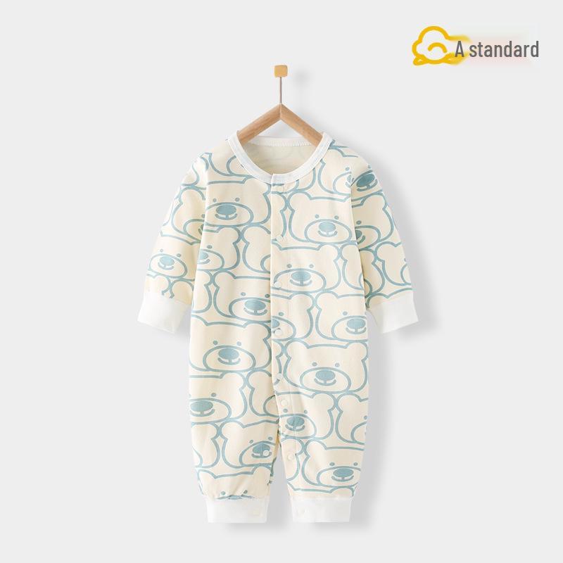 Autumn Newborn Pure Cotton Rompers: Air Conditioning Monk Clothes for Spring, Summer, and Fall
