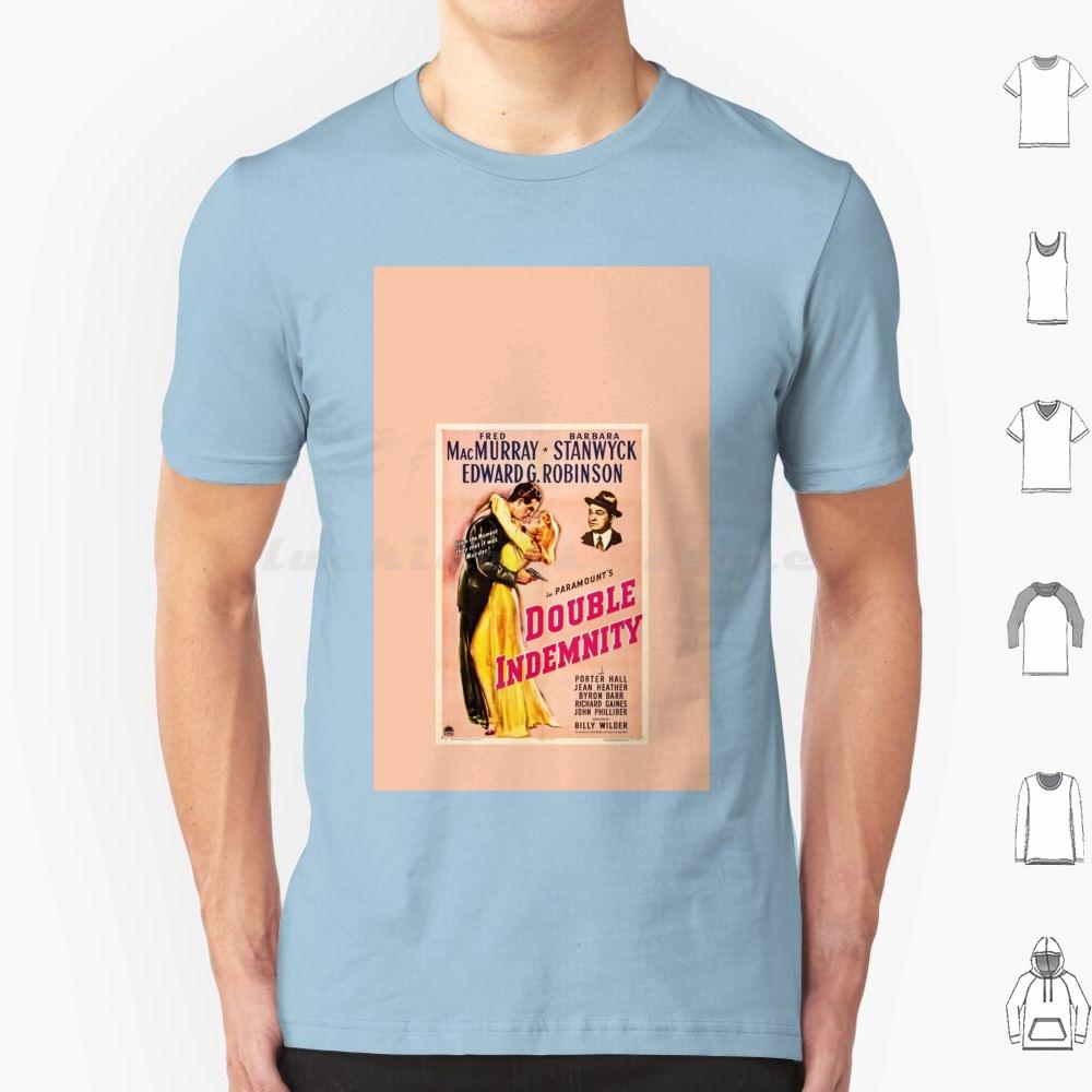 Double Indemnity Movie Pos T Shirt 6xl Cotton Cool Tee Double Indemnity Billy Wilder 1944 Cinema Movie Film Vintage Classic S