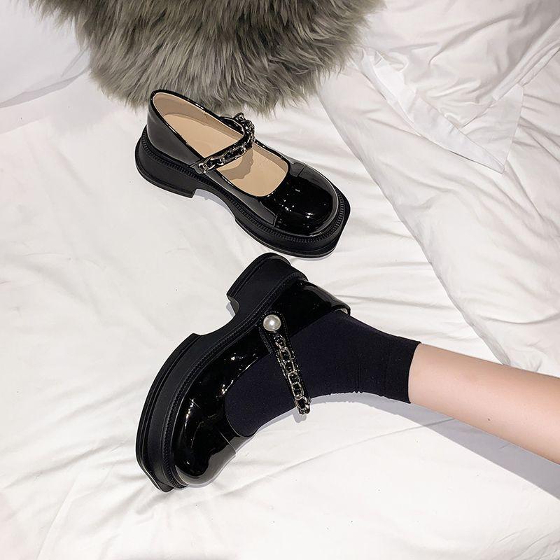 Woman Pumps Square Toe Mary Jane Shoes for Women High Heels with Discount Non Slip Elegant Dress Quality Chic Point on Spring 39