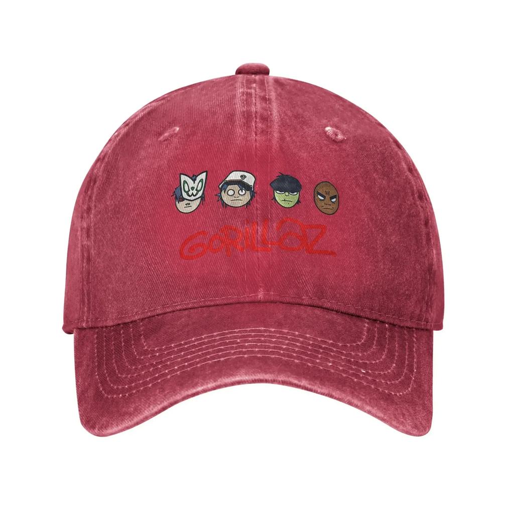 Gorillazs Band Sun Baseball Cap Casual Unisex-Teens Washed Trucker Hat Dropshipping Tennis Skate Snapback Cap Birthday Present