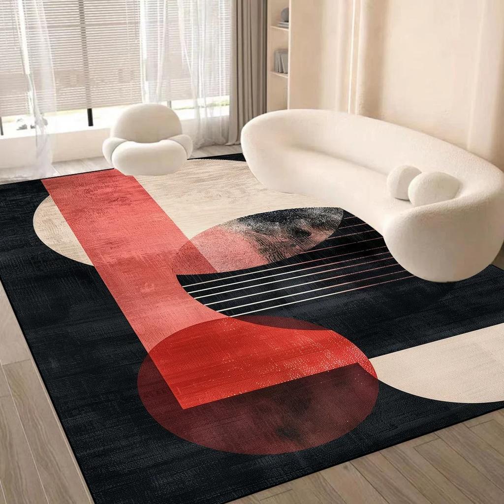 Weicher Flauschiger Rutschfester Luxusteppich für Wohnzimmer Sofa Schlafzimmer - Schmutzabweisende Waschbare Bodenmatte Große Fläche Minimalistisches Zuhause