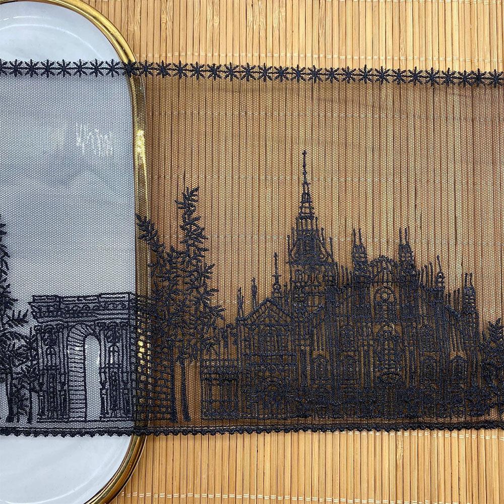 15CM Wide Wrinkled Pleated Tulle Lace Fabric Fringed Mesh Ribbon Wedding Dress Princess Skirts Hemlines Ruffle Trim Sewing Decor