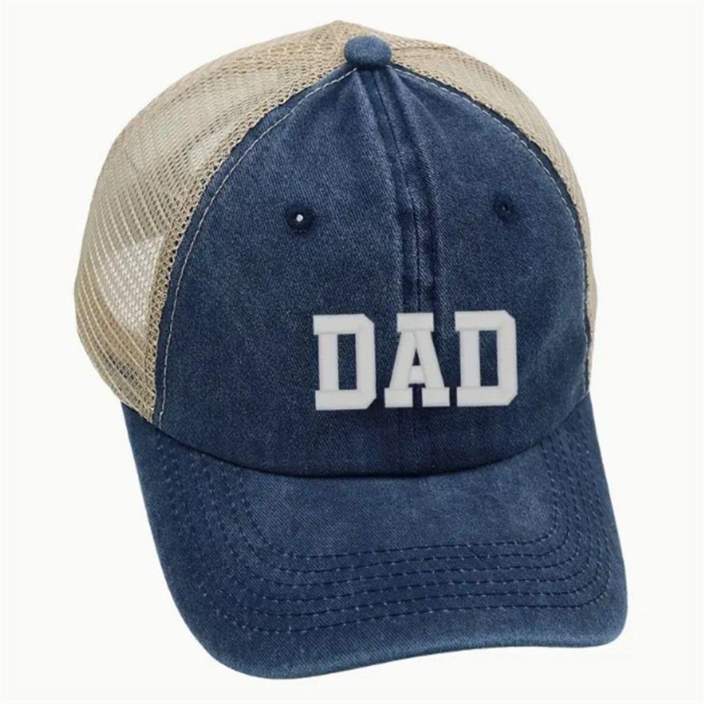 Visors DAD MOM Baseball Hats Mesh Net Sunscreen Hats Washed Distressed Faded Cap  for Man Women