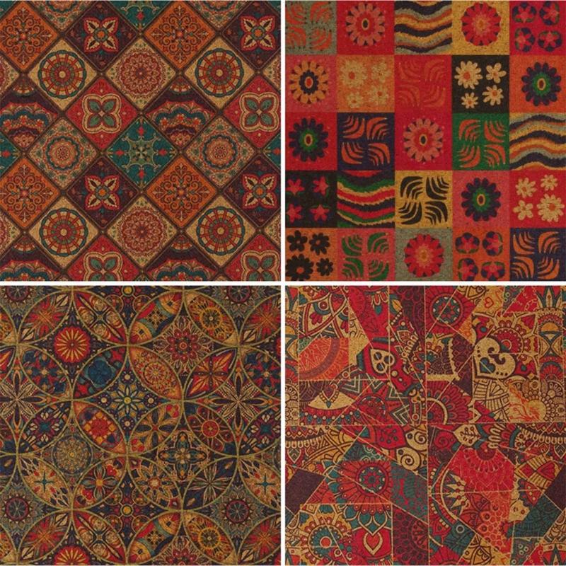 9 Fogli di Tessuto di Sughero, Fogli di Pelle di Sughero 17,7''x11,8'' Morbido Tessuto di Sughero per Cucire Borsa Portafoglio Scarpe Fiocchi, Artigianato