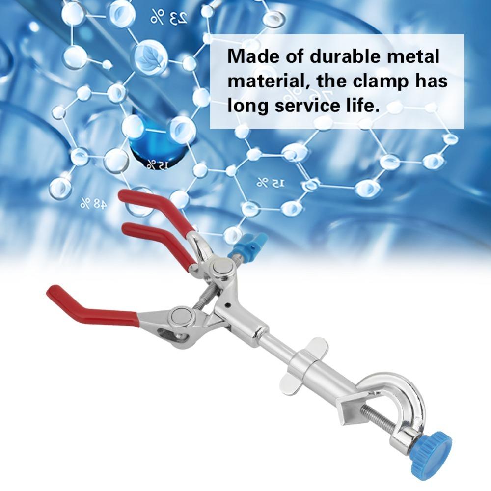 Rubber Coated Three Prong Clamp Multipurpose Lab Clamp Holder Test Tube Clamp For Laboratory Use