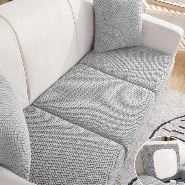 Jacquard Living Sofa Cushion Seat Cover Anti -Dust Tight Wrap Furniture Protector For Pets Kids Family Room Protective Slipcovers 1 /2 /3 /4 Seaters