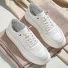The first layer of cowhide trendy little white shoes, genuine leather spring and autumn casual versatile board shoes, thick-soled low-top leather