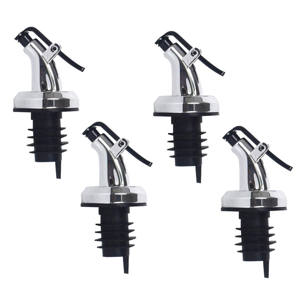 Pack of 4 Durable Kitchen Oil Bottle Stopper Liquor Dispenser Wine Pourer Lock Plug Wine Bottle Pourer for Wine Oil