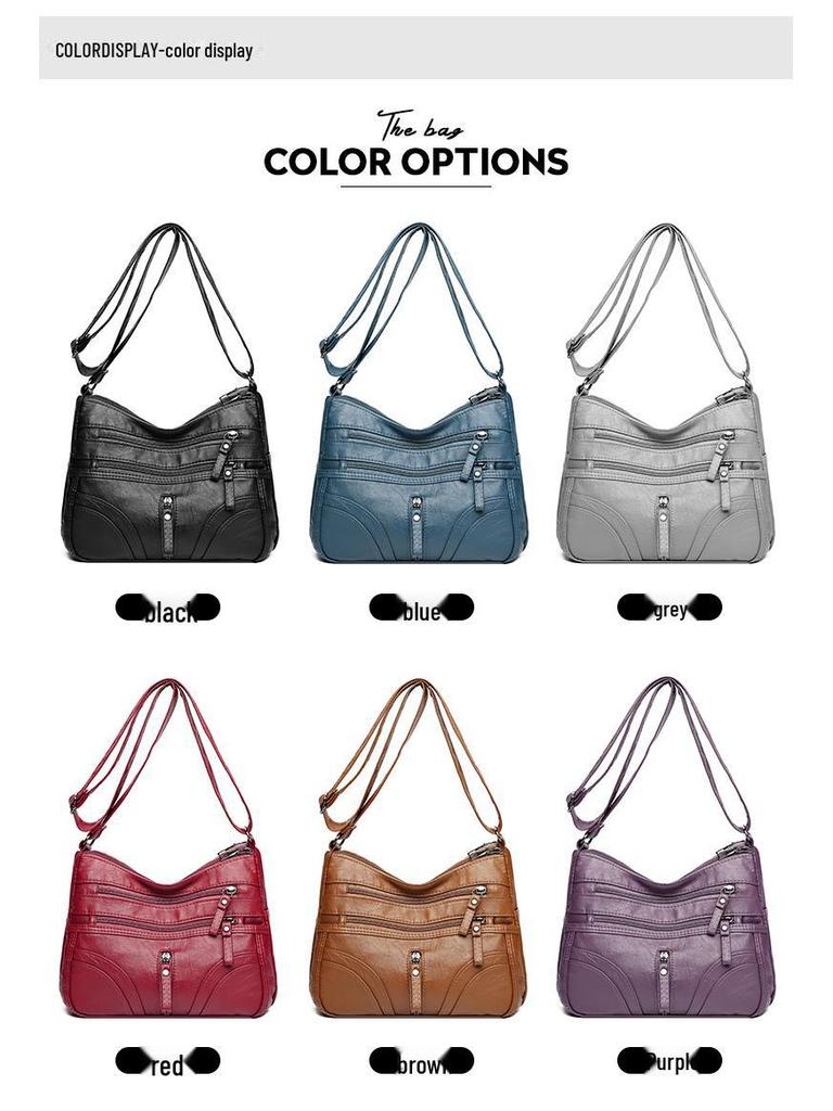 2024 Rucksack mit großem Fassungsvermögen aus weichem Leder für Frauen mittleren und höheren Alters