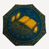 Enchanted Spellbook & Candle Altar Mat for Wicca Decor Umbrella, Portable 3-Fold Compact Umbrella for Men & Women R131