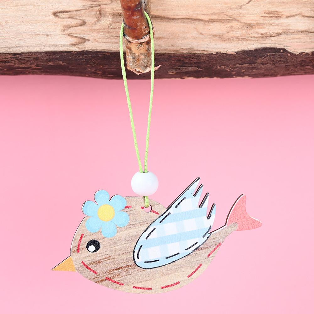 Easter Wooden Enchanting Hanging Decorations Including Cute Rabbit And Designs Chick