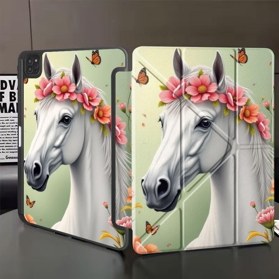 

Чехол для планшета для iPad Pro 11-го 10-го 9-го 8-го 7-го 12,9 дюйма Mini 6 7 Pro 2025 Air 4 5 M3 M2 1 2 M4 11 дюймов Держатель Чехол Лошадь С iPad Mini 6 8.3