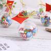 Kawaii Pencil Erasers Santa Transparent Packaging Ball Cute Christmas Ball  Kids