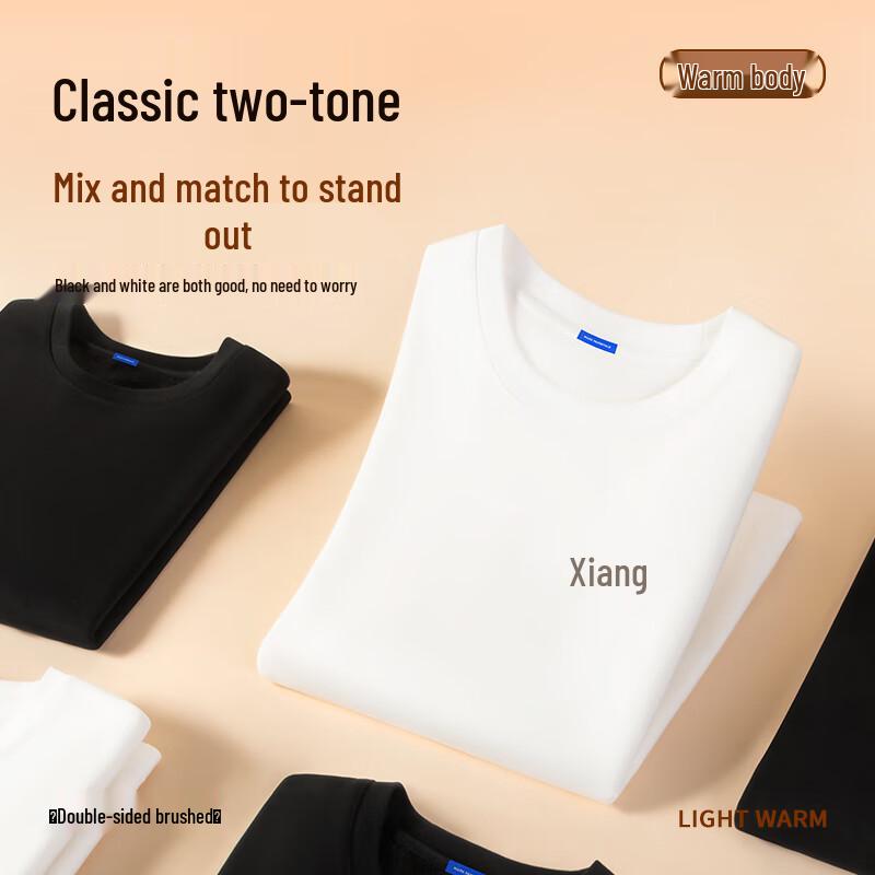 Mark Fairwhale Men's 7A Anti-bacterial Loose Fit Fleece-Lined Thermal T-Shirt