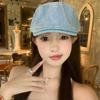 Solid Color Women Washed Denim Beret Hat Vintage Fashion Cowboy Newsboy Cap Girl Outdoor Sunsahde Forward Caps