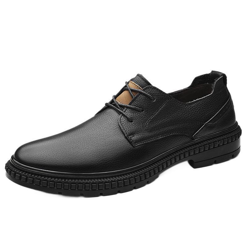 Nuove Scarpe Uomo in Vera Pelle Stringate Business Casual - Morbide, Traspiranti e Versatili per Primavera e Autunno.