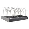 Expandable Pot and Pan Organizers Rack Kitchen Cabinet Pantry Bakeware Holder Shelves Lid with 7