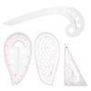 4Pcs Curve Ruler MultiFunction Vary Form Sewing Grading Proofing Plastic Clothing Design Tool