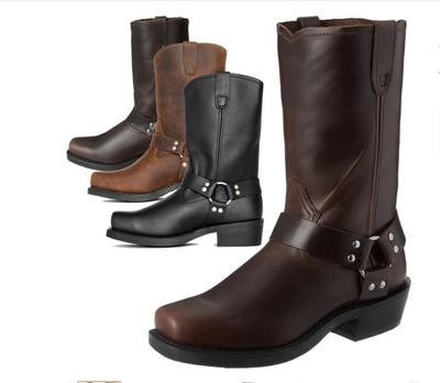 Neue übergroße europäische und amerikanische Herrenstiefel Schuhe Herrenstiefel hohe Stiefel Trend Motorrad Herrenschuhe