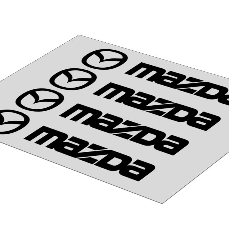 4Pcs Car Door Handle 3D Sticker Tire Rear View Mirror Decals For Mazda 3 6 CX5 2 CX3 CX9 MX5 RX8 Axela Demio MS CX5 2 Axela Demio Atenza MS GH BK MP