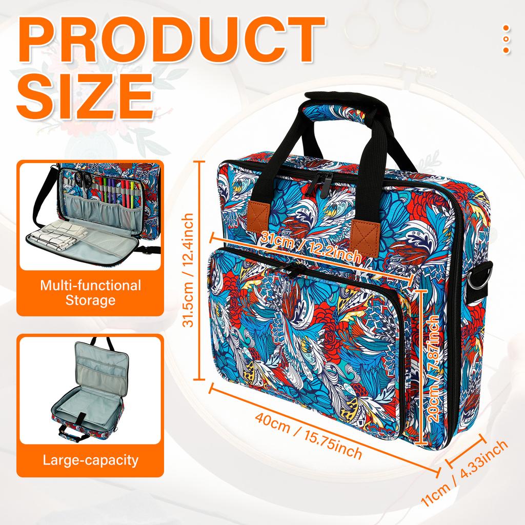 Sewing and Craft Supplies Storage Bag Large Capacity Sewing Tool Bag Travel Packing Knitting Craft Accessories Organizer Tote